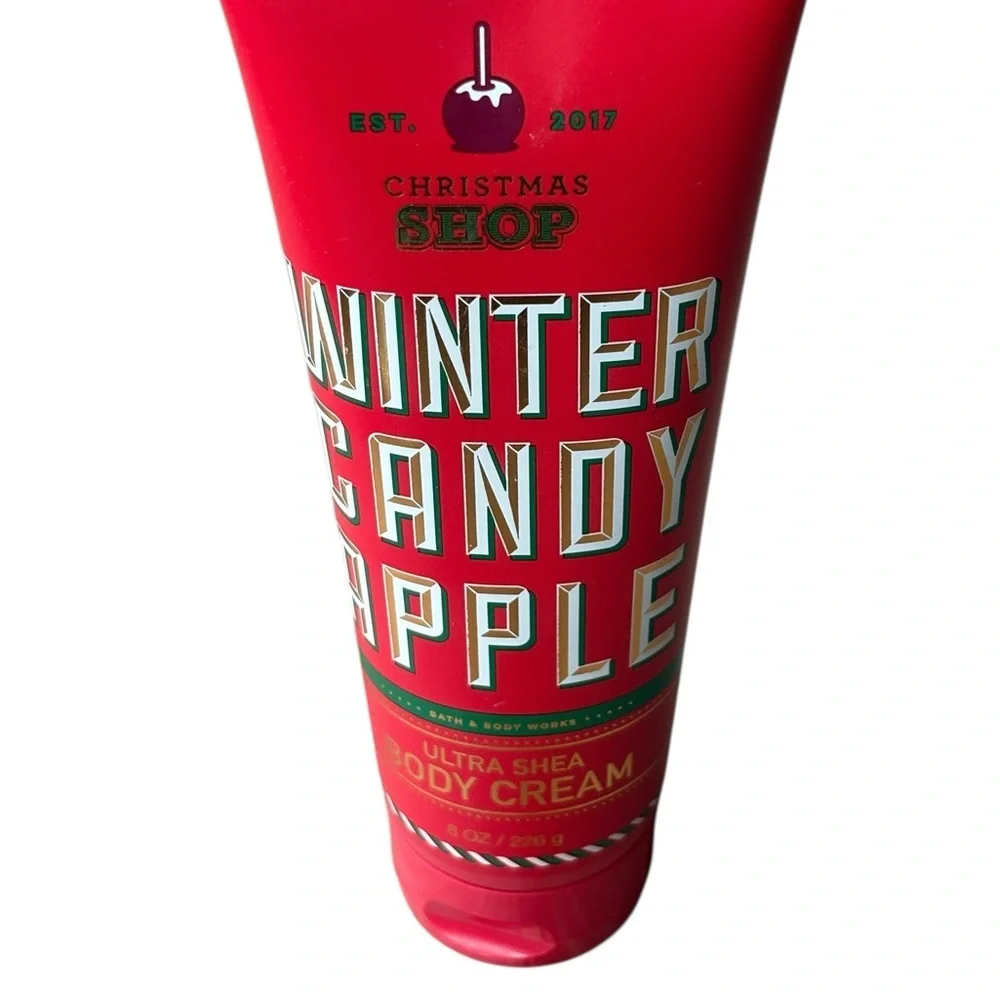 Bath & Body Works Christmas Shop Winter Candy Apple Body Cream 8 oz